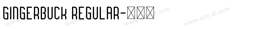 Gingerbuck Regular字体转换